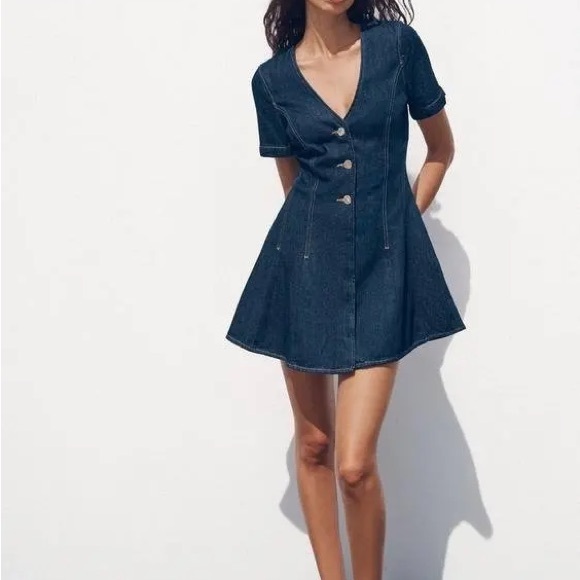 Zara Dresses & Skirts - Zara Denim Mini Dress